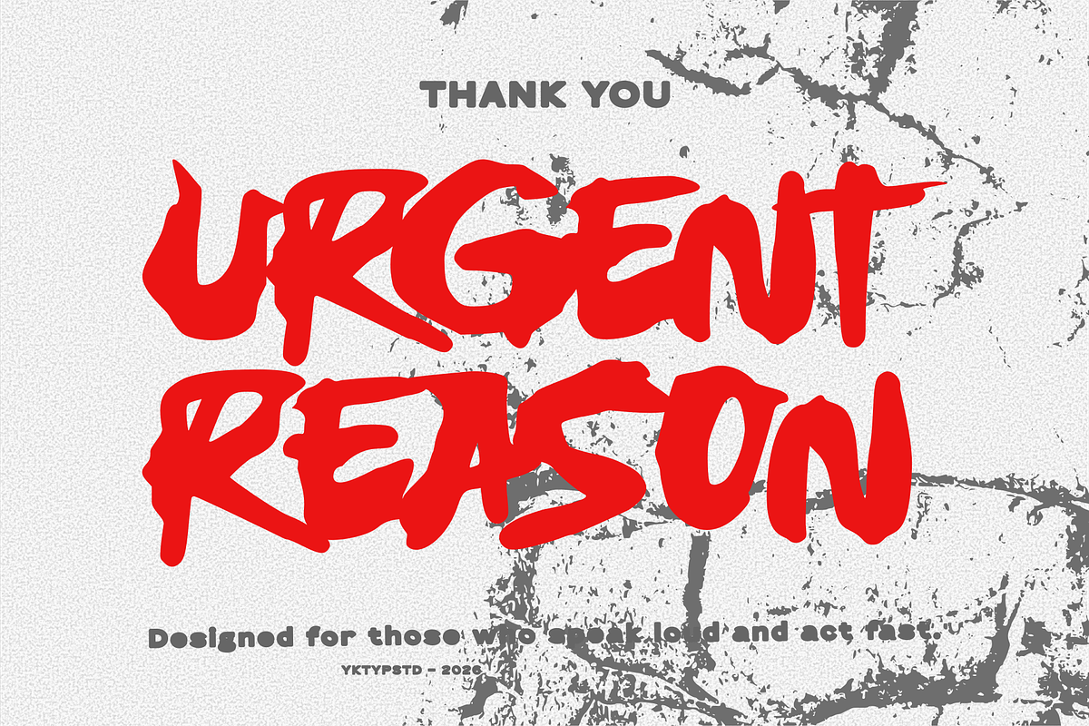 Urgent Reason, a Handwritten Font by Yktypstd (Photo 10 of 10)
