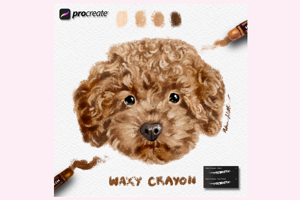 Procreate Homemade Oil Pastels Brush, a Brush Add-On by Fashion Workshop Bkk (Photo 4 of 14)