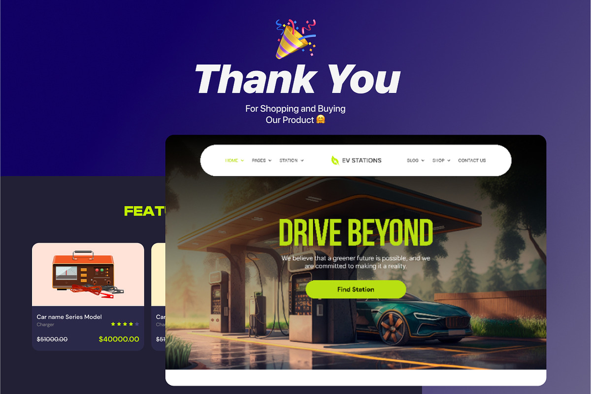 EV World, Figma UI kit for EV company