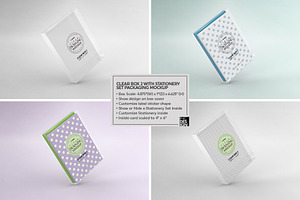 Clear Box Set Packaging Mockup