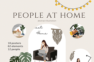 Abstract people, Women at home