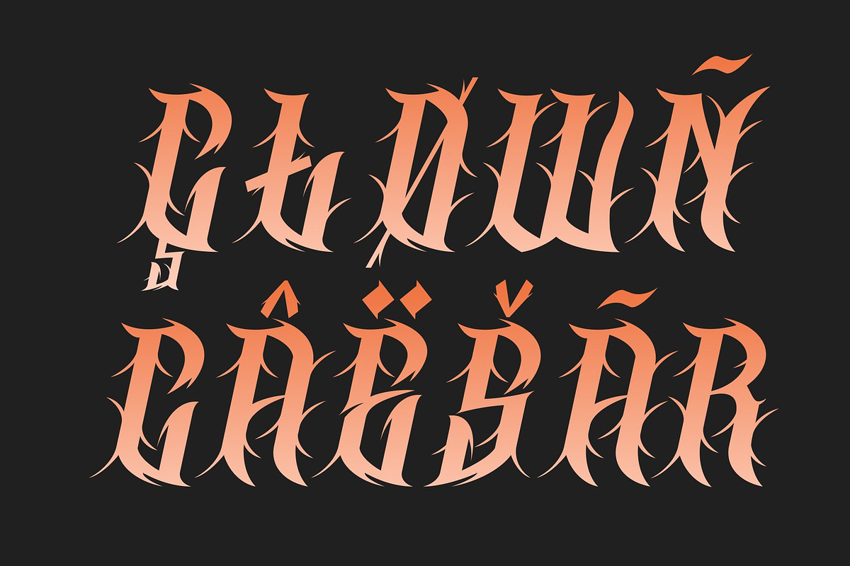 CS Wraith – Black Metal Font, a Blackletter Font by Craft Supply Co. (Photo 7 of 8)