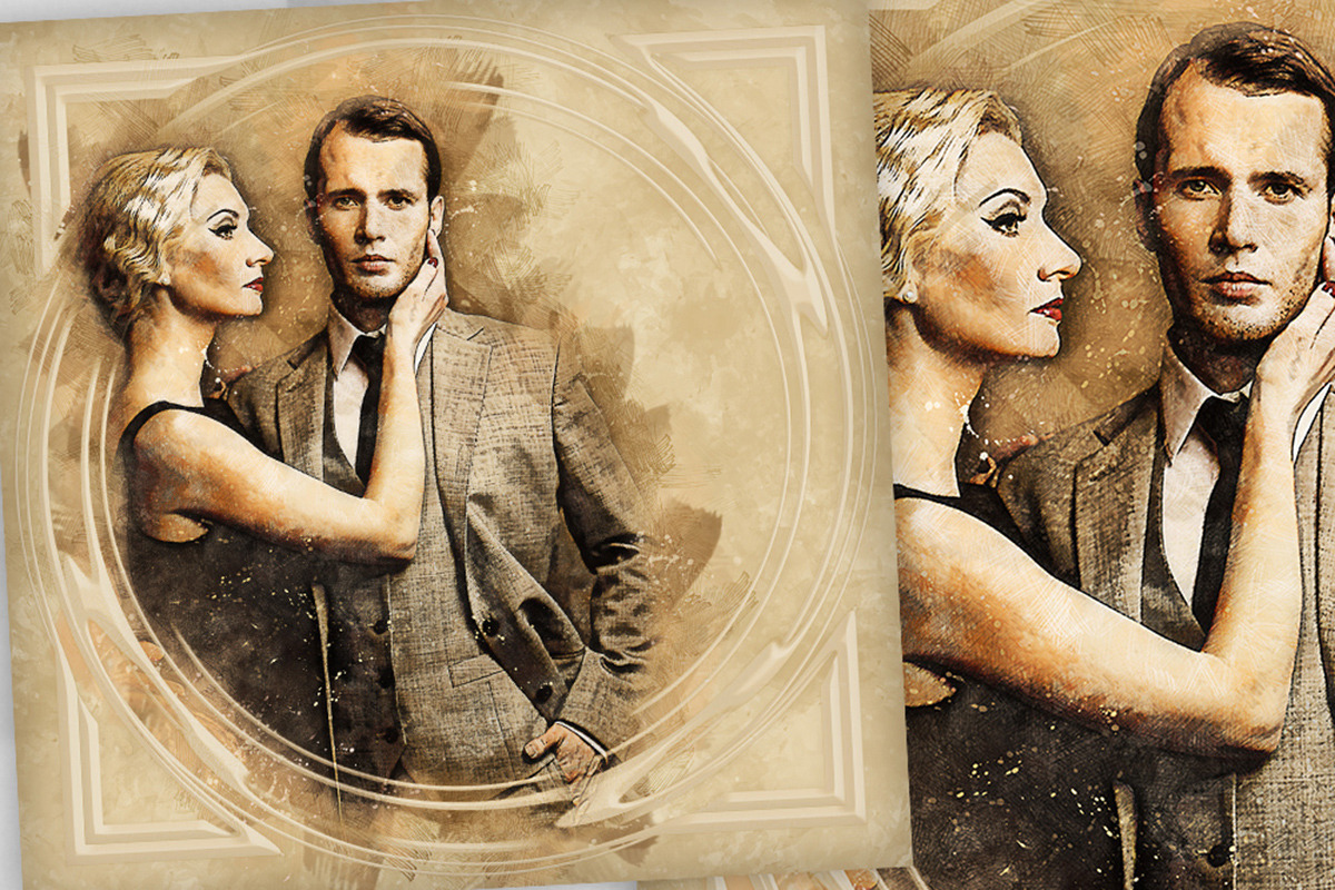 Retro Illustrations Photoshop Action, an Action Add-On by GorynArt (Photo 16 of 22)