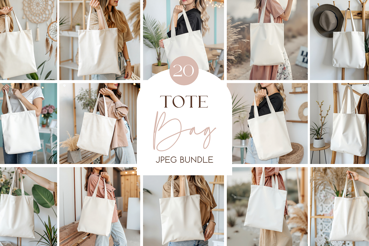 Tote Bag Mockup Bundle, a Product Mockup by TatiMockup (Photo 1 of 8)