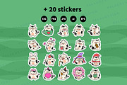 Cute Kawaii Cow Bundle, an Animal Illustration by Palau (Thumbnail 12 of 12)