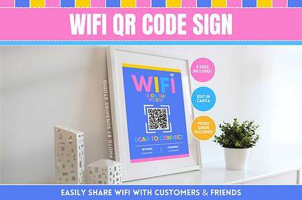 Cute WiFi QR Code Sign