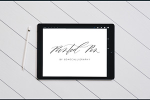 Dip Pen Procreate Calligraphy Brush, a Brush Add-On by BohoCalligraphy