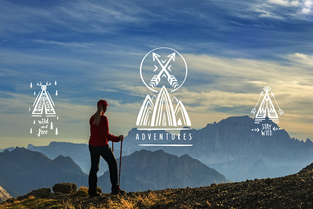 Adventure Posters and Labels, a Decorative Illustration by ViktoriaARTprint (Photo 11 of 11)