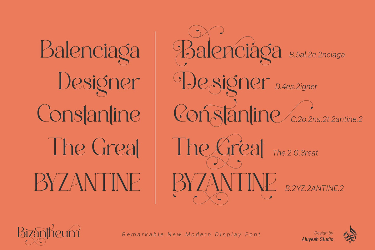 Bizantheum, a Serif Font by Aluyeah Studio (Photo 12 of 15)