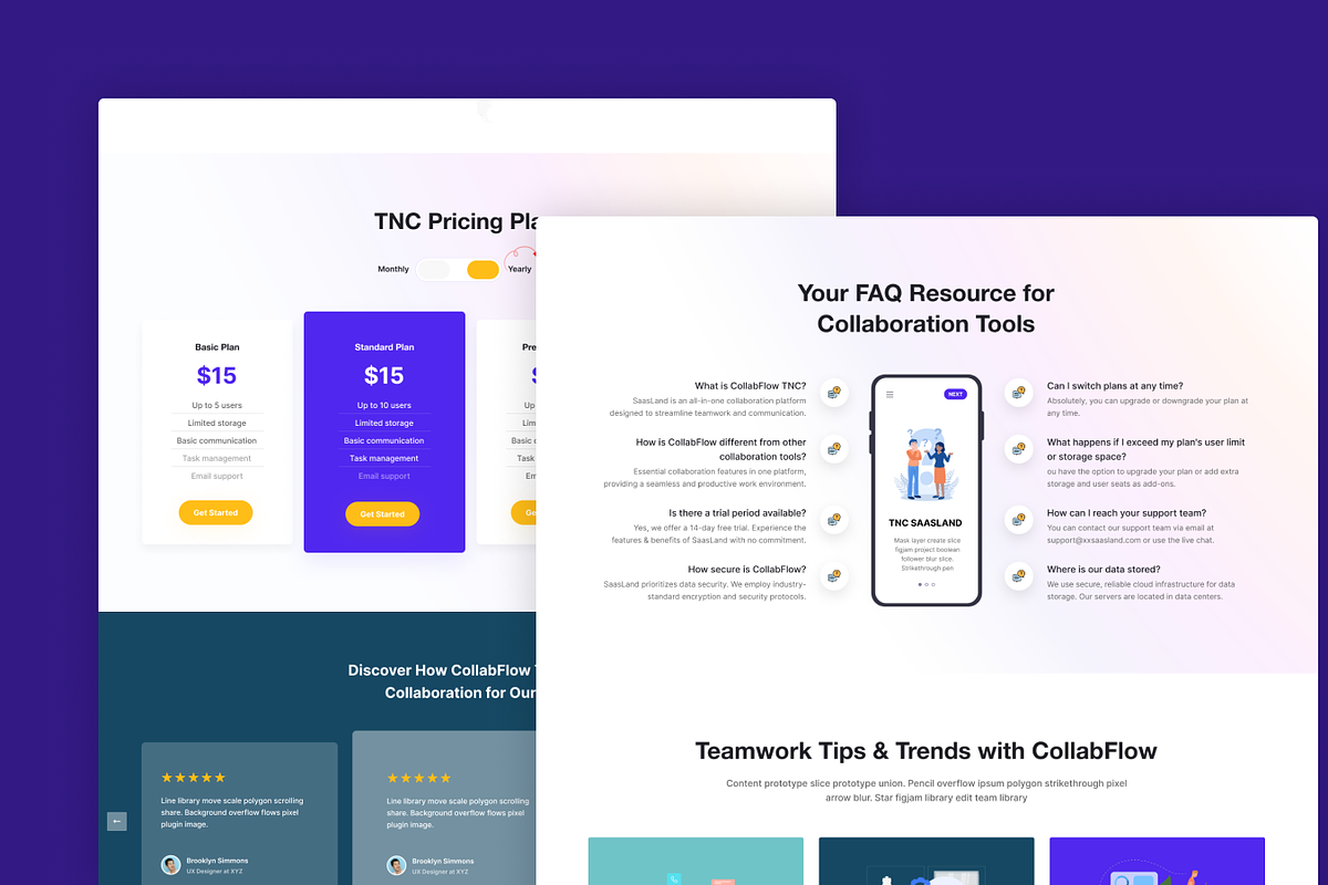 CollabFlow - Landing Page Template, a HTML Template by TNCFlow (Photo 4 of 5)