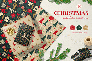 Christmas seamless patterns