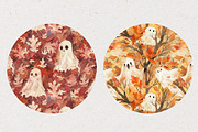 Autumn Halloween Ghost Patterns, a Pattern Graphic by Natural Planners (Thumbnail 4 of 4)