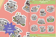 Cute Kawaii Binturong Sticker Set, an Illustration by Dori Debreceni draws (Thumbnail 3 of 4)