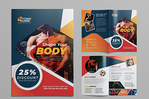 Fitness Bifold Brochure Template, a Brochure Template by Cristal Pioneer