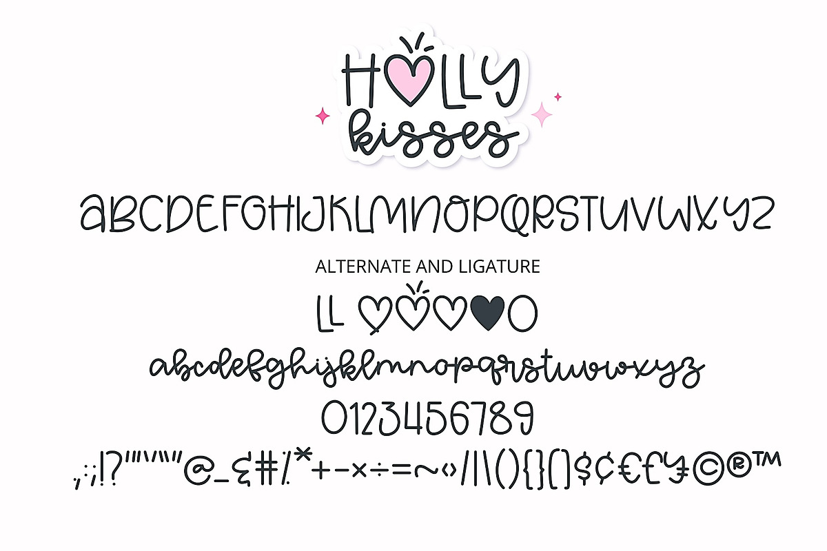 Holly Kissed - Cute script font, a Handwritten Font by BitongType (Photo 10 of 10)