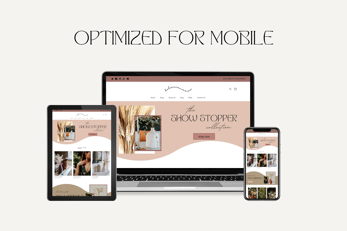 Boho Shopify Theme | Bohemian Wave, a Templates & Theme by Easy Website Themes (Photo 6 of 9)