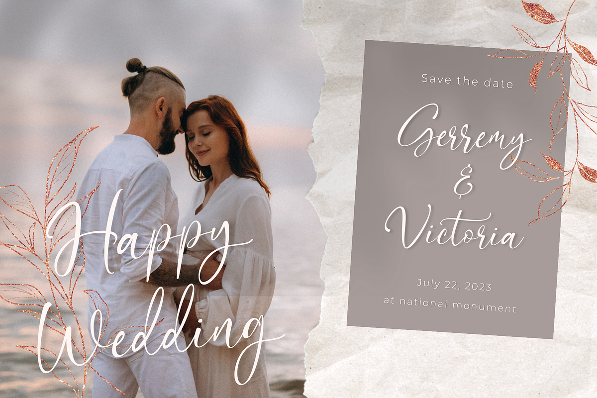 Rosegoldia, a Script Font by Sronstudio (Photo 2 of 13)