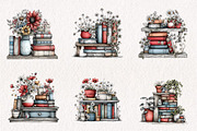 Summer Bookshelf Clipart, an Illustration by CreationArt (Thumbnail 3 of 7)