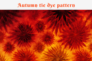 Autumn Tie Dye Pattern