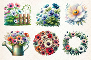 Anemone Flower Bloom Clipart, an Illustration by Dream Creation (Thumbnail 5 of 6)