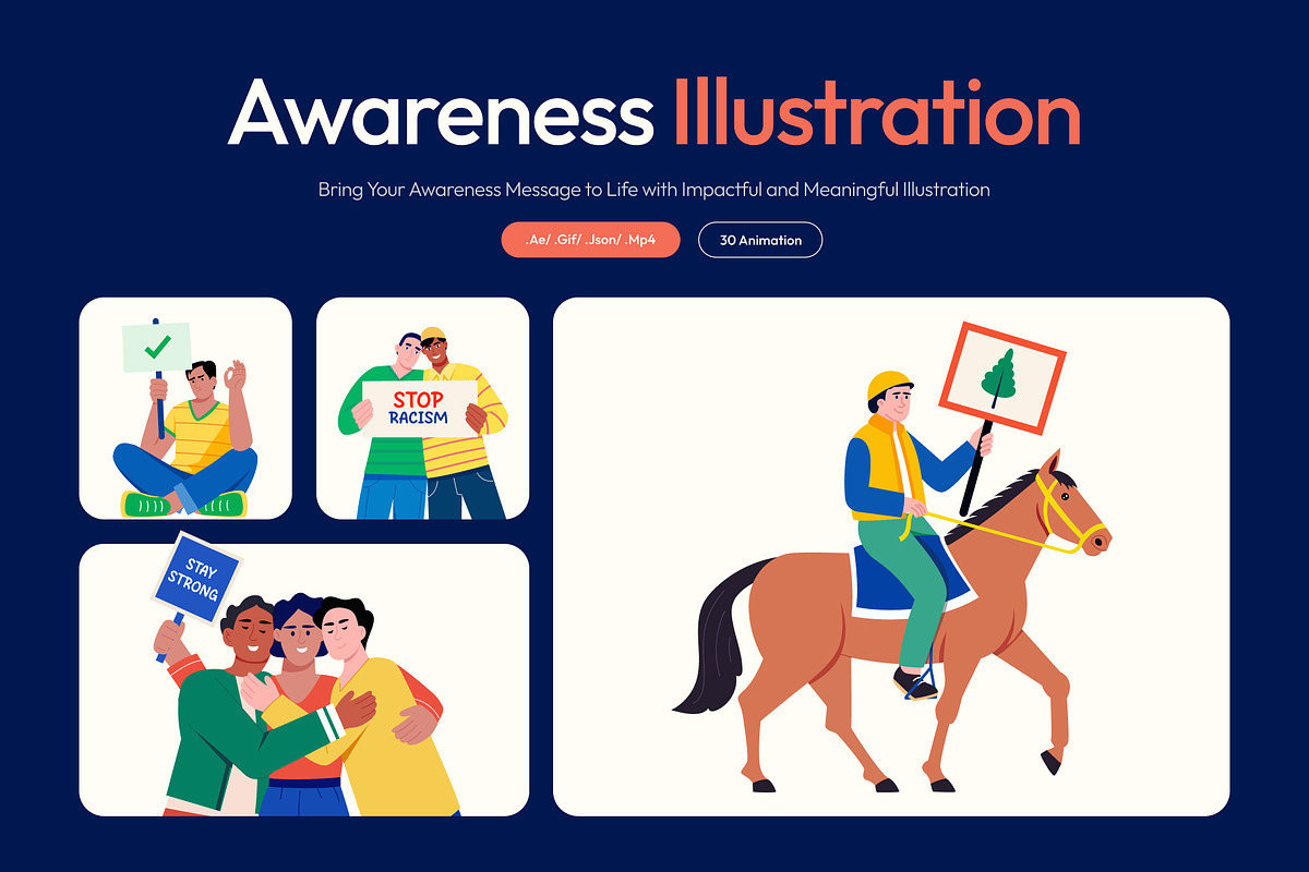 Animated Awareness Illustration Art, an Education Illustration by Creative Stall (Photo 1 of 5)