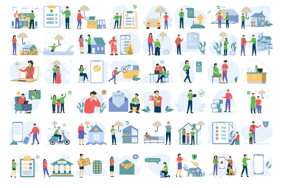 Insurance Illustration Pack, an Illustration by Vector Portal (Photo 2 of 5)
