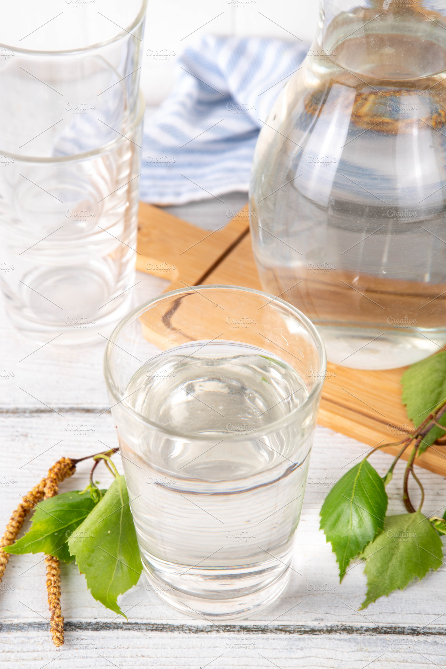 Birch sap in jar and glass, a Food & Drink Photo by Rimma