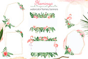 Flamingos and tropics Watercolor, an Illustration by Marina Ermakova (Thumbnail 8 of 13)