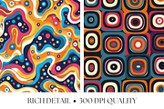 Retro Groovy Patterns, a Pattern Graphic by Artful Assets Boutique (Thumbnail 3 of 4)