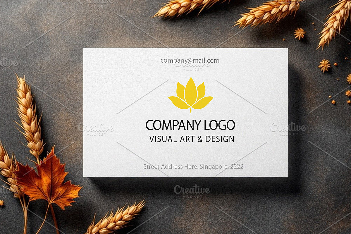Business card, Christmas Background, an Advertising Mockup by Mockup Stories (Photo 2 of 2)