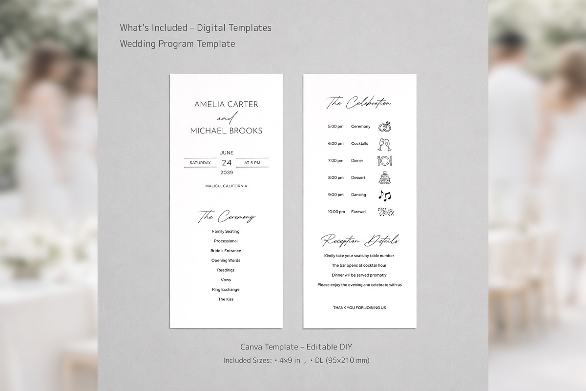 Modern Elegant Program Canva bd009, a Card Template by TyphoonStudio (Photo 2 of 10)