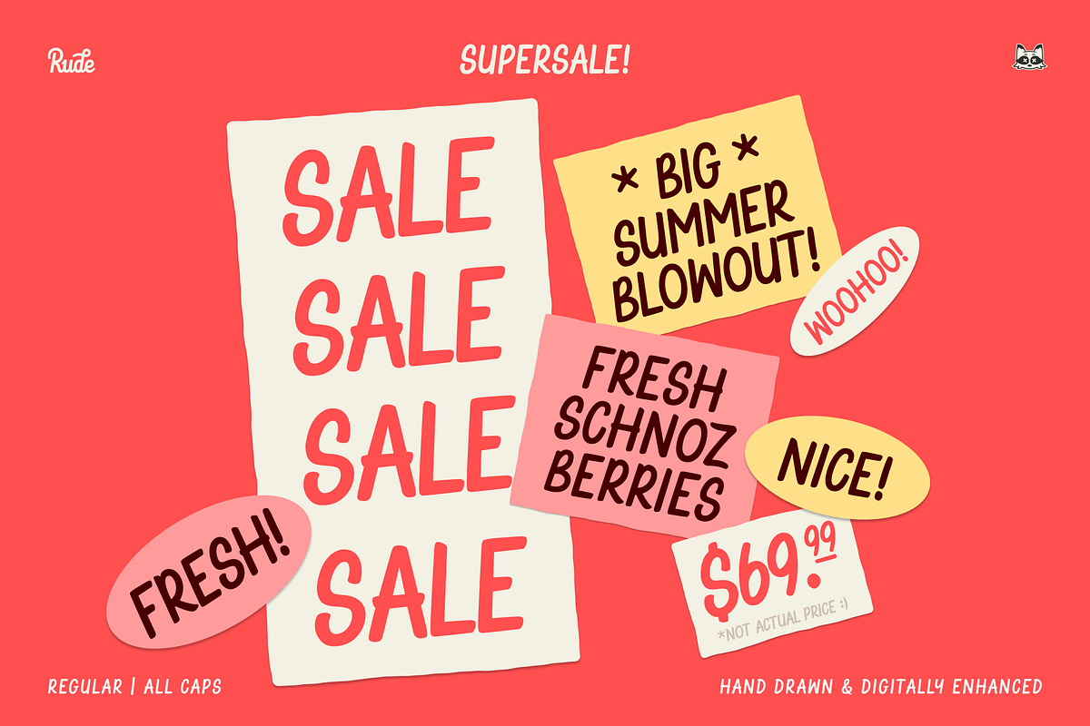 Supersale Hand-drawn Brush Font, a Handwritten Font by bryrude (Photo 3 of 4)