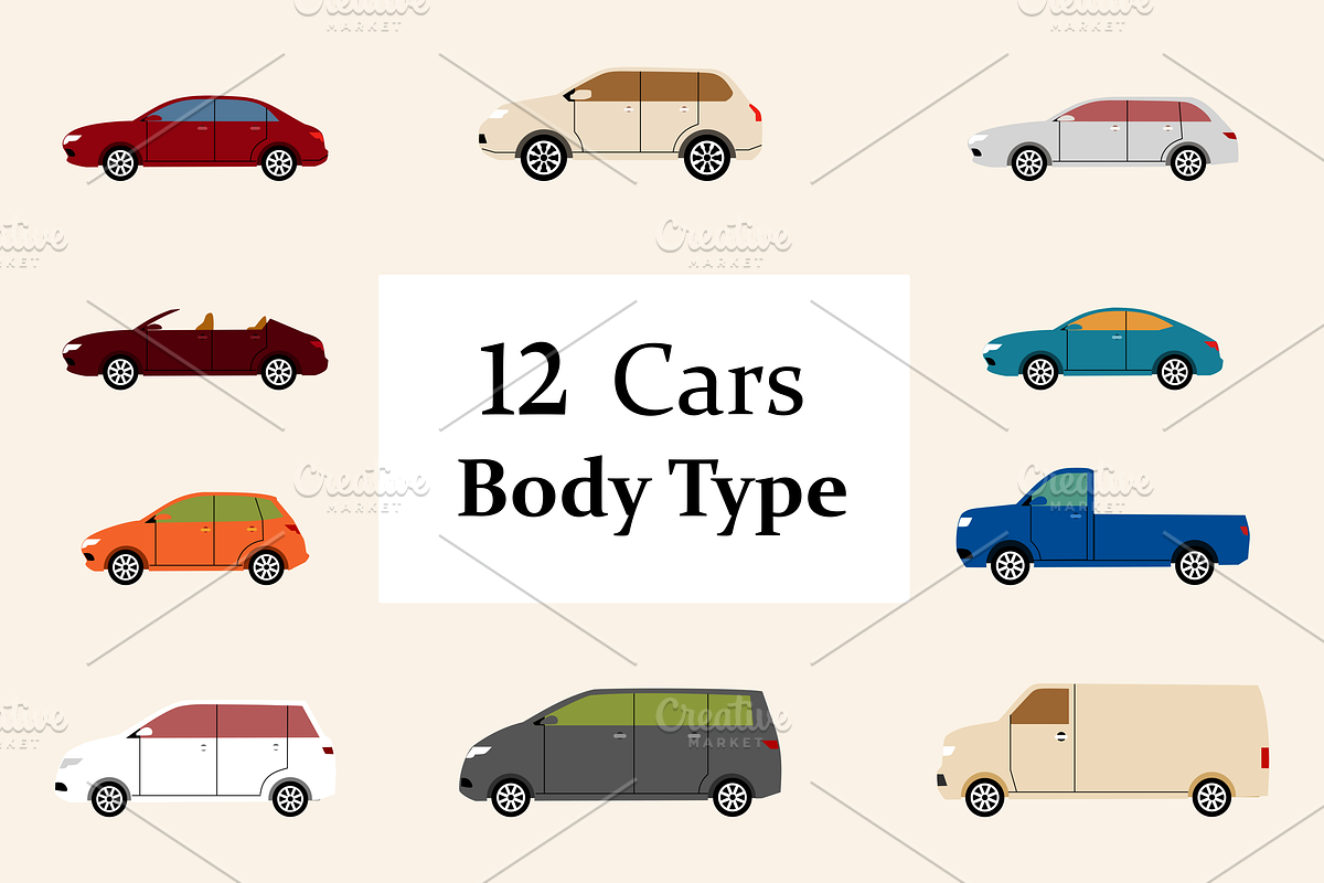 Cars Body Type Illustration, a Transportation Illustration by Zakazis (Photo 1 of 4)