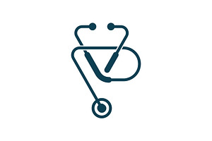 Letter P Stethoscope Logo, a Branding & Logo Template by Buqancreative