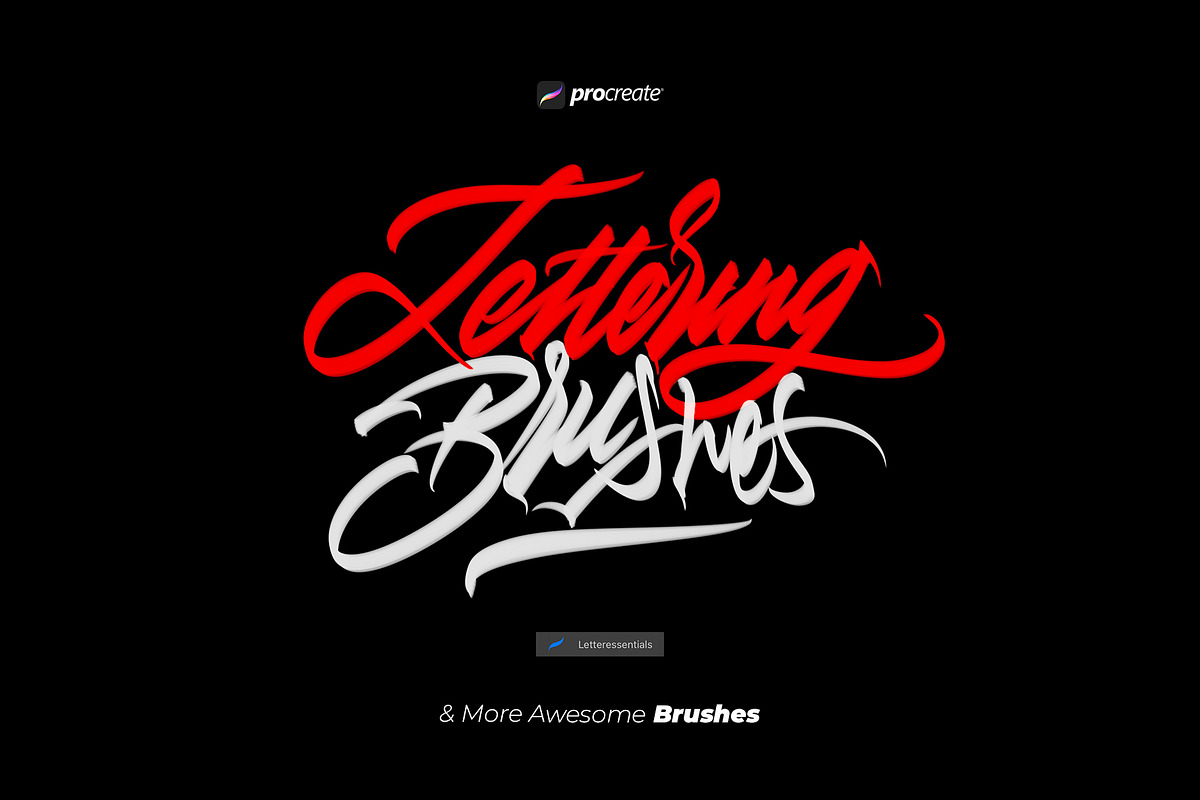 Lettering Brushes Procreate, a Brush Add-On by n.A Studio (Photo 9 of 9)