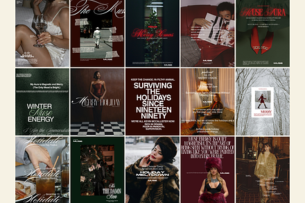 WINTER HOLIDAY Christmas Canva Temp, a Templates & Theme by BYOTstudios