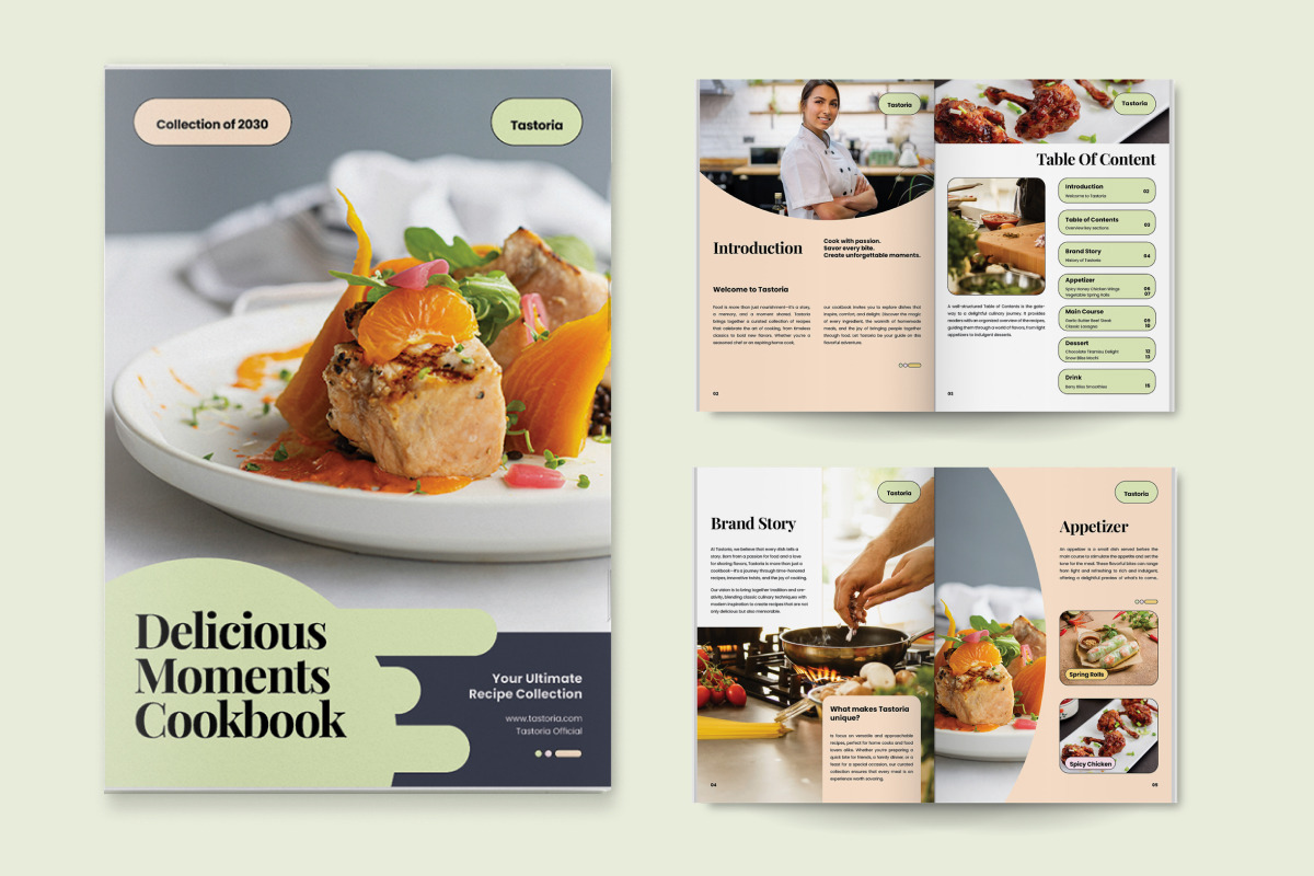 Modern Cookbook Catalog, a Brochure Template by twinstd (Photo 4 of 6)