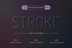 Press Stroke - Editable Text Effect