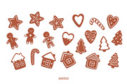 Gingerbread cookies, a Pattern Graphic by Baranovska (Thumbnail 2 of 6)