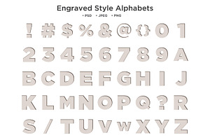 Engraved Style Alphabet Typography