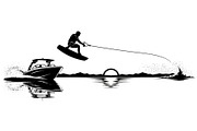 Water Ski Silhouette Vector Bundle, an Illustration by Designs_River (Thumbnail 38 of 51)
