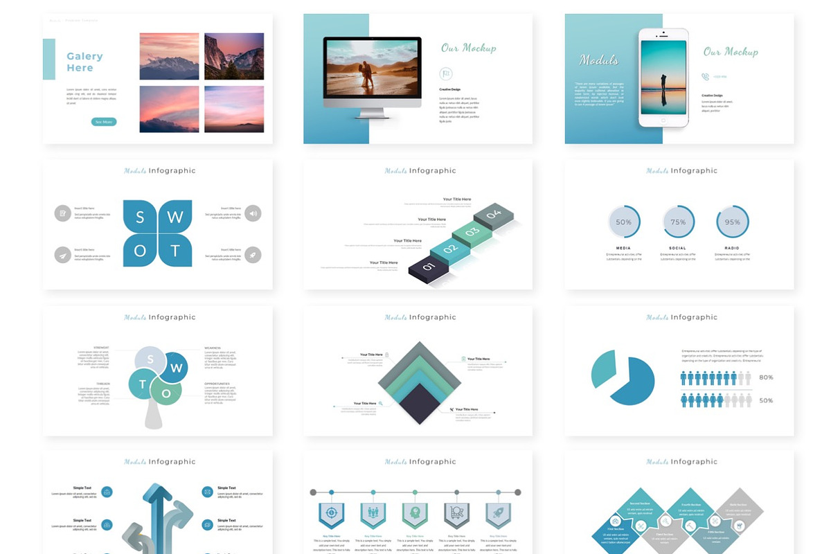 Moduls - Powerpoint Template, a Presentation Template by AQR Studio