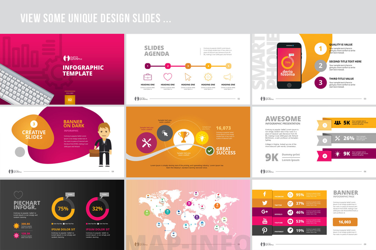 Minimal Infographic PPTX Bundle preview 3