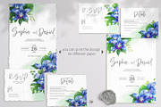 Blue orchid. Wedding invitation set., an Invitation Template by Nebbia (Thumbnail 5 of 6)