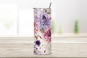 Watercolor Floral Symphony Tumbler