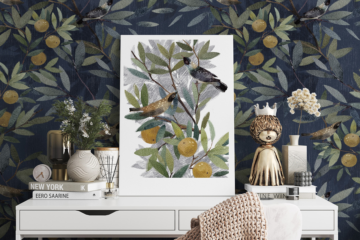 Wallpaper Patterns Italian fresco, a Decorative Illustration by DigitalDream (Photo 2 of 12)