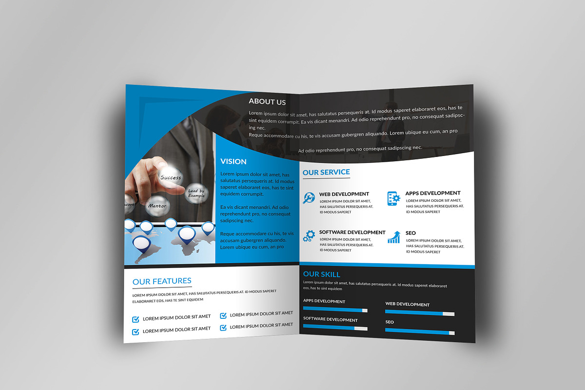 5 Clean Business Bi Fold Brochure, a Brochure Template by Imagine Design Studio (Photo 11 of 17)
