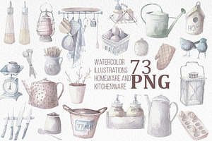 Homeware and kitchenware clipart
