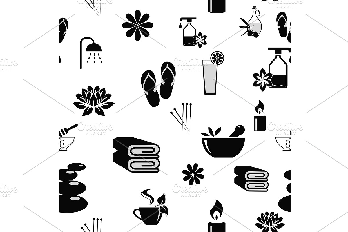 Illustration spa icons set. Seamless, a Pattern Graphic by RODINA (Photo 1 of 3)