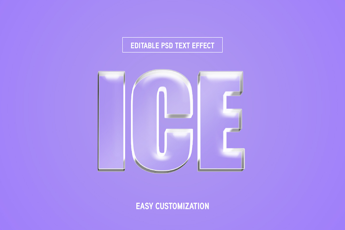 Crystal Glass Bold Text Effect